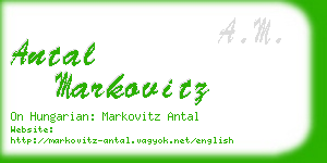 antal markovitz business card